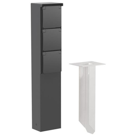 BORNE DE JARDIN, TRIPLE NOIR, POINTE