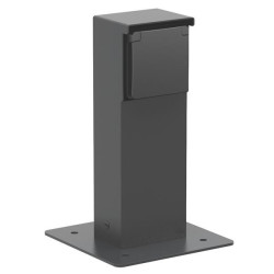 BORNE DE JARDIN, SIMPLE NOIR,PLAQUE BASE