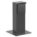 BORNE DE JARDIN, SIMPLE NOIR,PLAQUE BASE