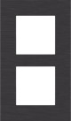Plaque PURE double 60mm verti alu black