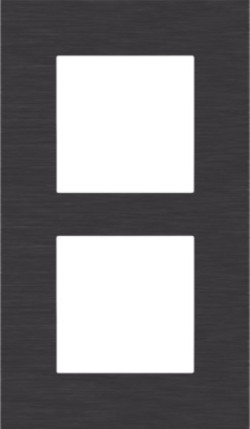 Plaque PURE double 60mm verti alu black