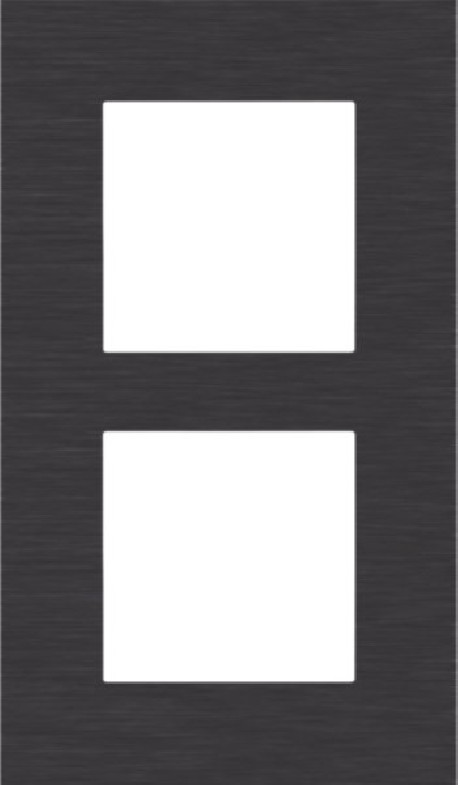 Plaque PURE double 60mm verti alu black