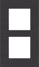 Plaque PURE double 60mm verti alu black