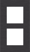 Plaque PURE double 60mm verti alu black
