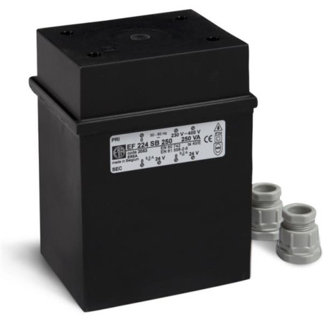 Tfo séc. IP54 0-230-400V/2x0-24V 250VA