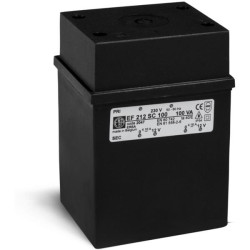 Tfo séc. IP54 0-230V 2x0-12V 100VA