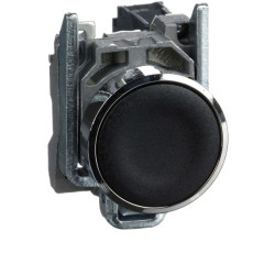 Bouton poussoir noir 1no