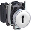 Bouton poussoir blanc 1no