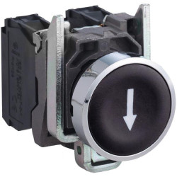 Bouton poussoir noir 1no