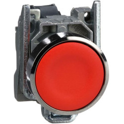 Bouton poussoir rouge 1nc