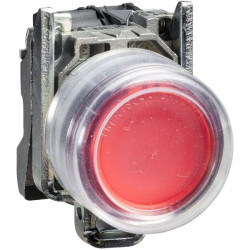Bouton poussoir rouge 1nc