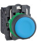 Bouton poussoir 1no bleu