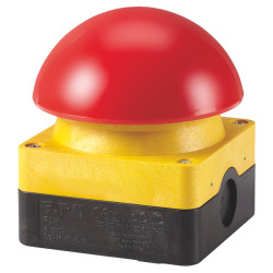 Bouton champignon rouge en boitier