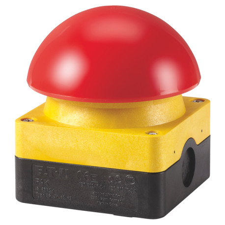 Bouton champignon rouge en boitier