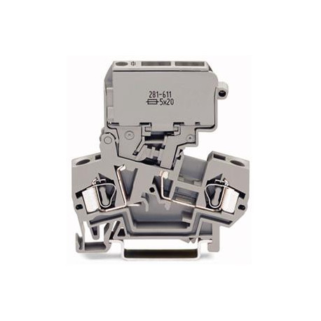 Borne à fusible 5x20 gris