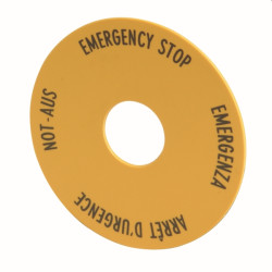 Plaq.arrêt d'urgence 4-la