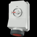 DUO PRISE MURALE 63A4P6H400V ROUGE IP67