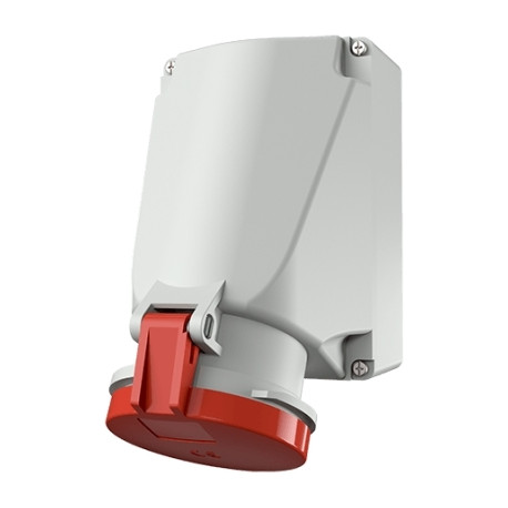 PRISE MUR. 63A 5P 6H400V ROUGE IP44
