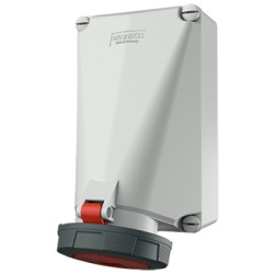 PRISE MUR.125A 5P 6H400V ROUGE IP67