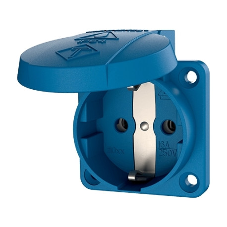 PR.ENCAS.16A230V 2P+T SCHUKO VIS BLEU
