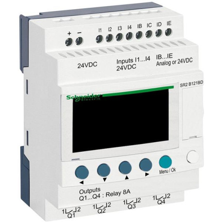 Zelio 24VDC 12I/O horl.