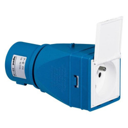 Adapt.16A 230V 2PT+couver