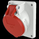 PRISE ENCASTRE 16A4P6H400V ROUGE IP44
