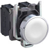 Bouton poussoir blanc 1no