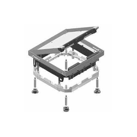 Couvercle à clapet carré, Inox