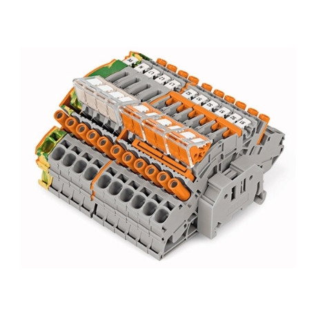 block bornes pour TI 3-phases