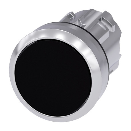 BOUTON-POUSSOIR, 22MM, ROND, METAL, BRIL