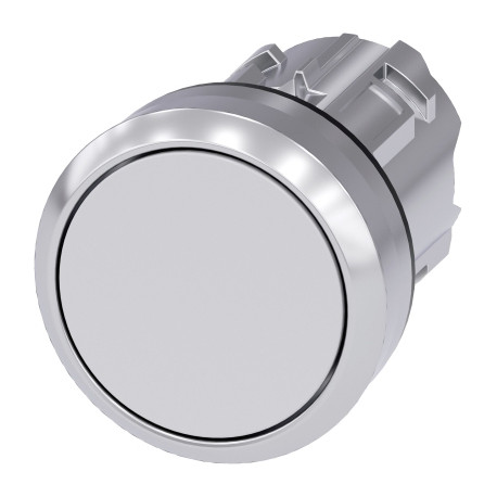 BOUTON-POUSSOIR, 22MM, ROND, METAL, BRIL