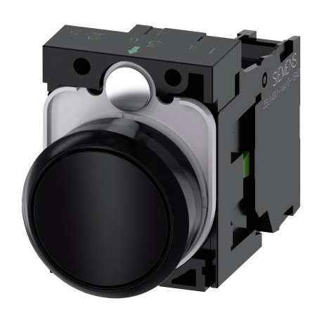 BOUTON-POUSSOIR, 22MM, ROND, PLASTIQUE,