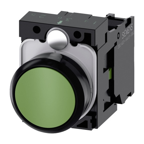 BOUTON-POUSSOIR, 22MM, ROND, PLASTIQUE,