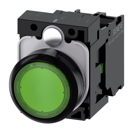 BOUTON-POUSSOIR LUMINEUX, 22MM, ROND, PL