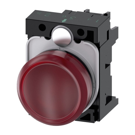 VOYANT LUMINEUX, 22MM, ROND, PLASTIQUE,