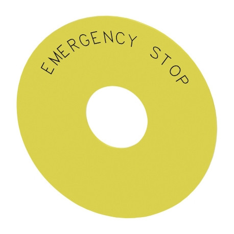 Étiquette EMERGENCY STOP Ø75mm