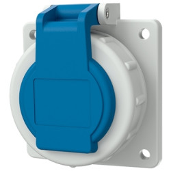 PRISE 16A3P230V BLEU IP68 Fl75x75