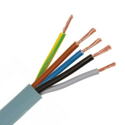 H05VV-F CABLE RAINURE PVC GRIS 5G4MM²