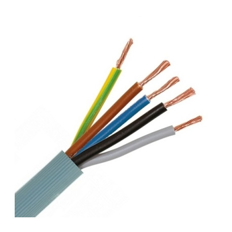 H05VV-F CABLE RAINURE PVC GRIS 5G4MM²