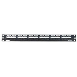PP EMPTY 1U 24 PORT STR.REL. METAL BLACK