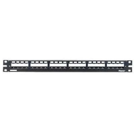 PP EMPTY 1U 24 PORT STR.REL. METAL BLACK