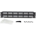 PP EMPTY 2U 48 PORT STR.REL. METAL BLACK