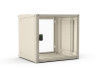 WALL RACK 10U 565X635X510 GLASS DOOR