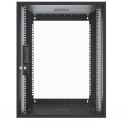 W3 WALL RACK 15U 550x600x714 BLACK