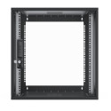 W3 wallrack 12u 550x400x581 black glassd