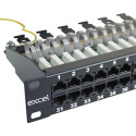VOICE 25PORT RJ45 PATCH PANEL 1U 3PR BK