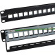 ML 12-PORT KEYSTONE PATCH PANEL BLACK