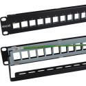 ML 12-PORT KEYSTONE PATCH PANEL BLACK
