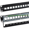 ML 12-PORT KEYSTONE PATCH PANEL BLACK